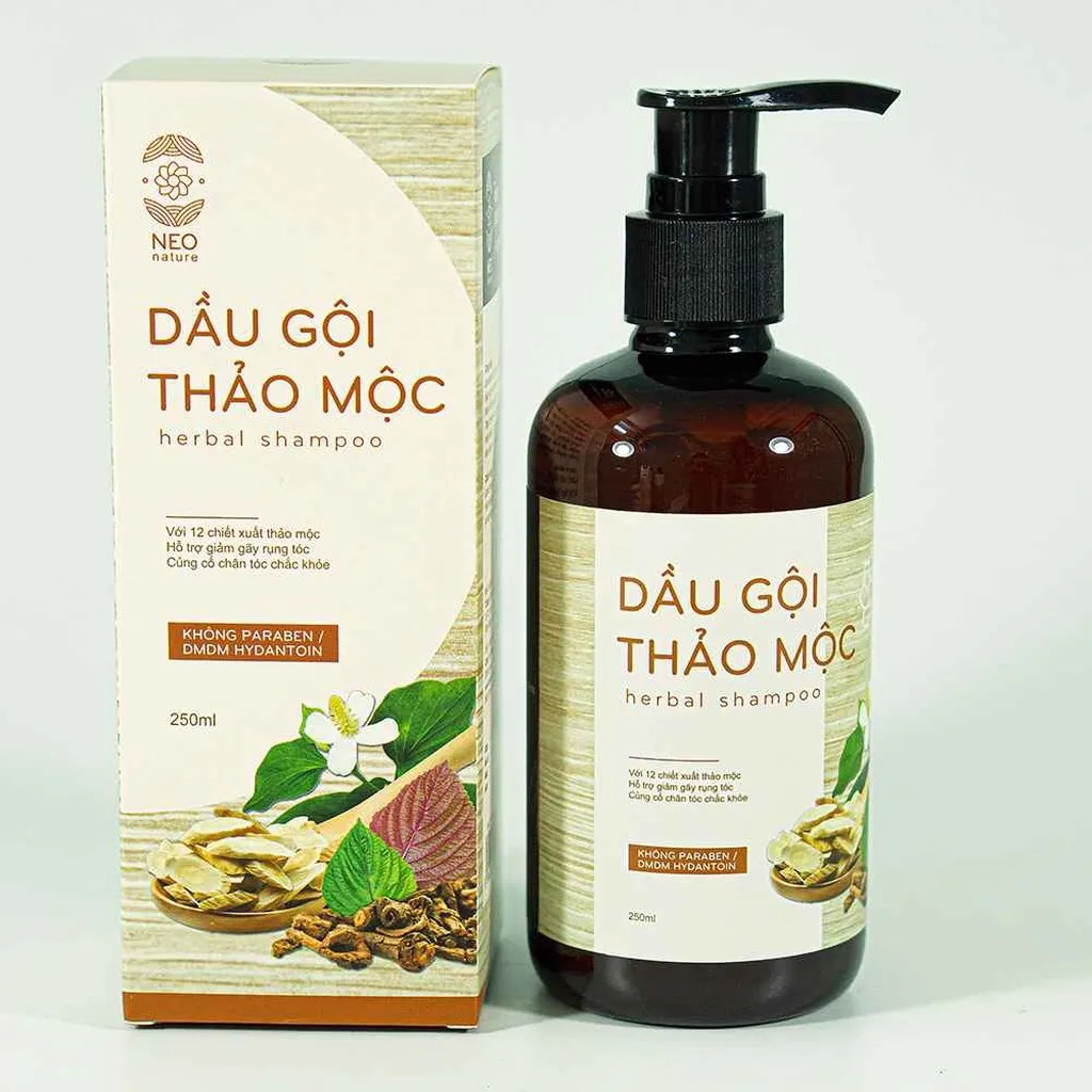Dầu Gội Thảo Mộc Giảm Gãy Rụng Tóc, Dưỡng Chân Tóc Chắc Khỏe 250ml - Neo Nature