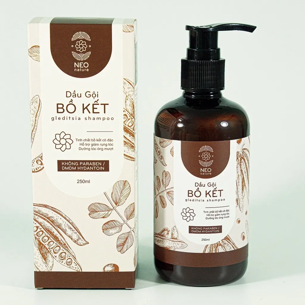 Alternative view of Combo 2 Chai Dầu Gội Bồ Kết Giảm Gãy Rụng, Dưỡng Tóc Óng Mượt 250ml - Neo Nature