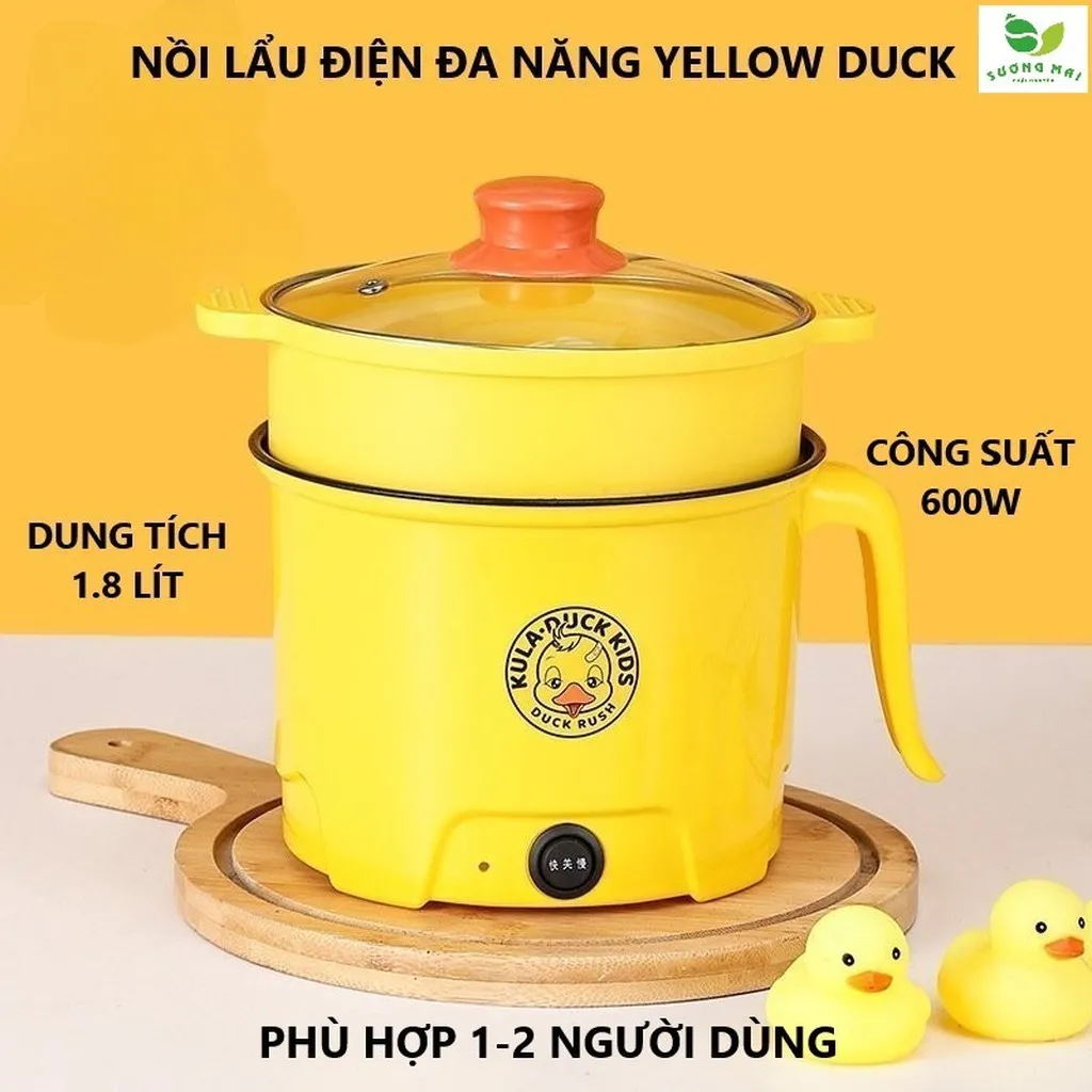 Nồi Lẩu Điện Đa Năng Yellow Duck 1.8 Lít - Kula Duck