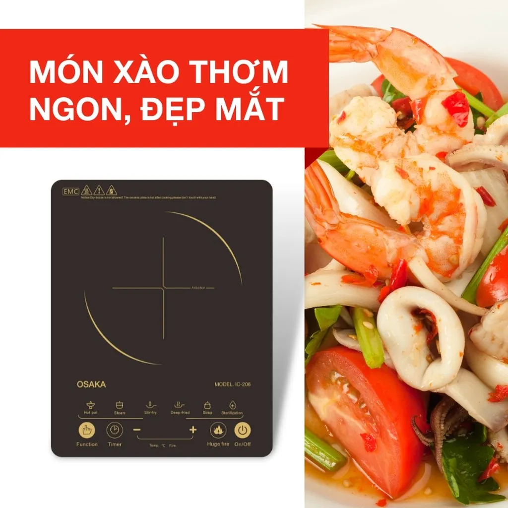 Alternative view of Bếp Điện Từ Cảm Ứng Ic-206 Siêu Mỏng - Osaka