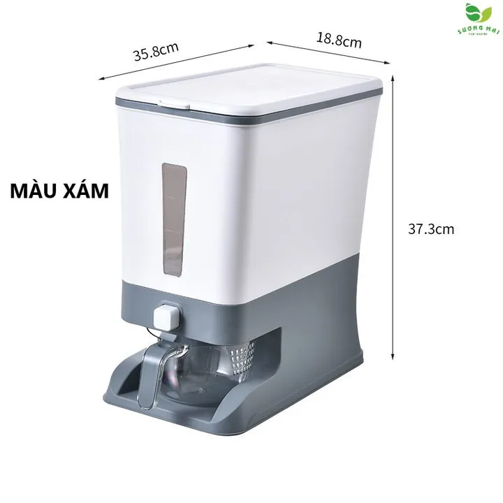 Alternative view of Thùng Đựng Gạo Hình Chữ Nhật 12kg - Sương Mai