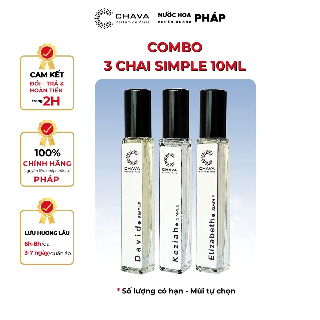 Alternative view of Combo 3 Chai Nước Hoa Simple 10ml Bất Kỳ - Chava