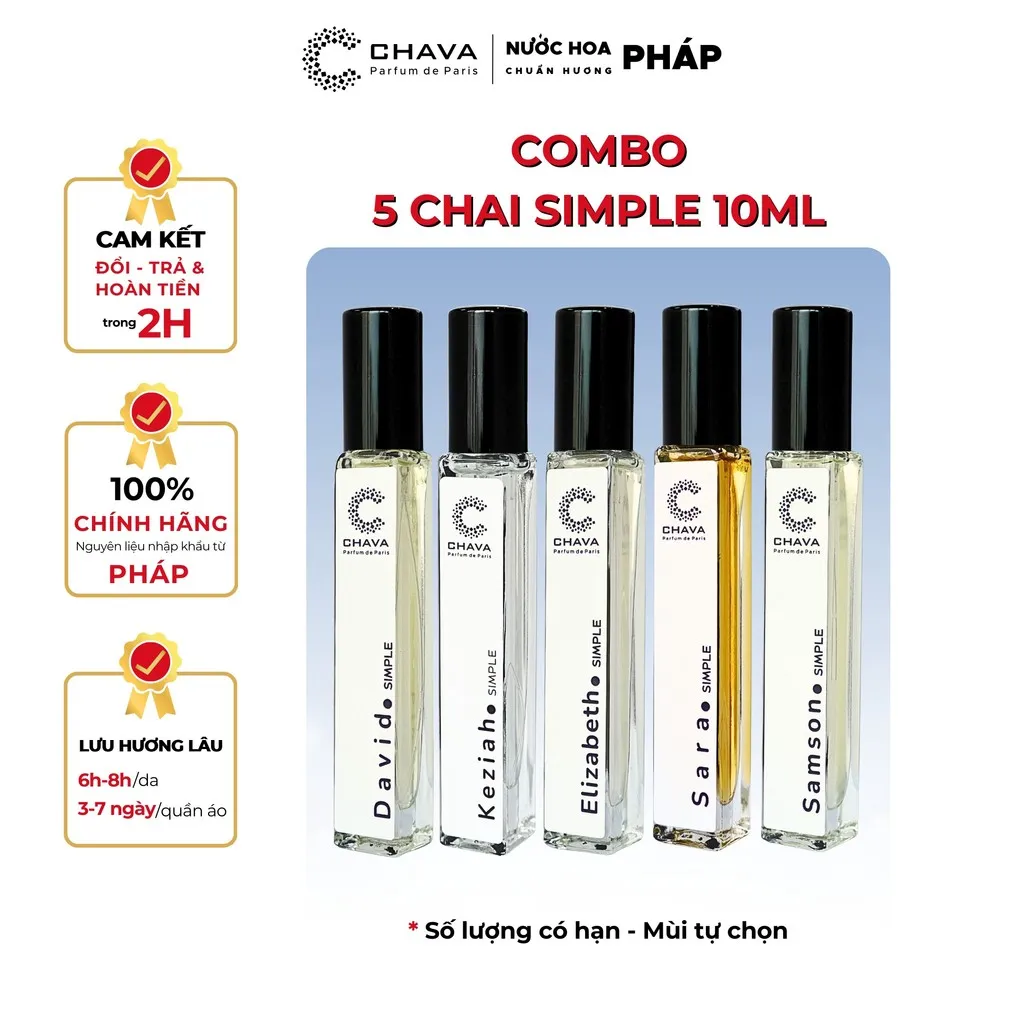 Alternative view of Combo 5 Chai Nước Hoa Simple 10ml Bất Kỳ - Chava