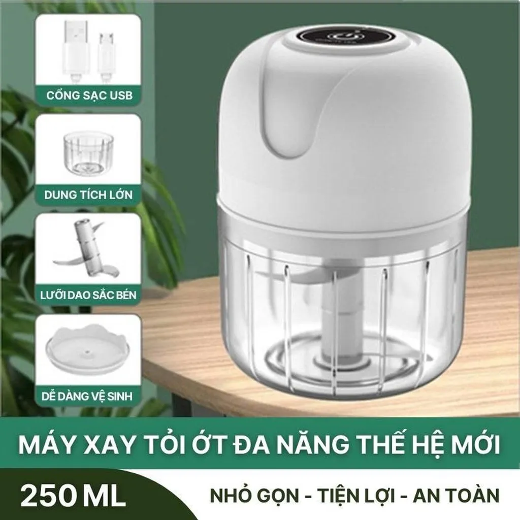 Alternative view of Máy Xay Tỏi Ớt Mini Cổng Sạc Usb M02 - Su