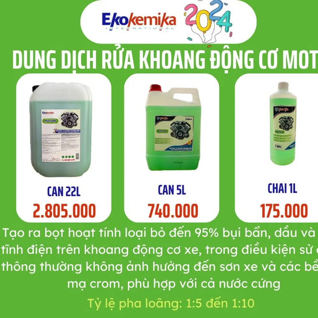 Alternative view of Dung Dịch Rửa Khoang Động Cơ, Khoang Máy Motor - 1l - Thương Hiệu Ekokemika