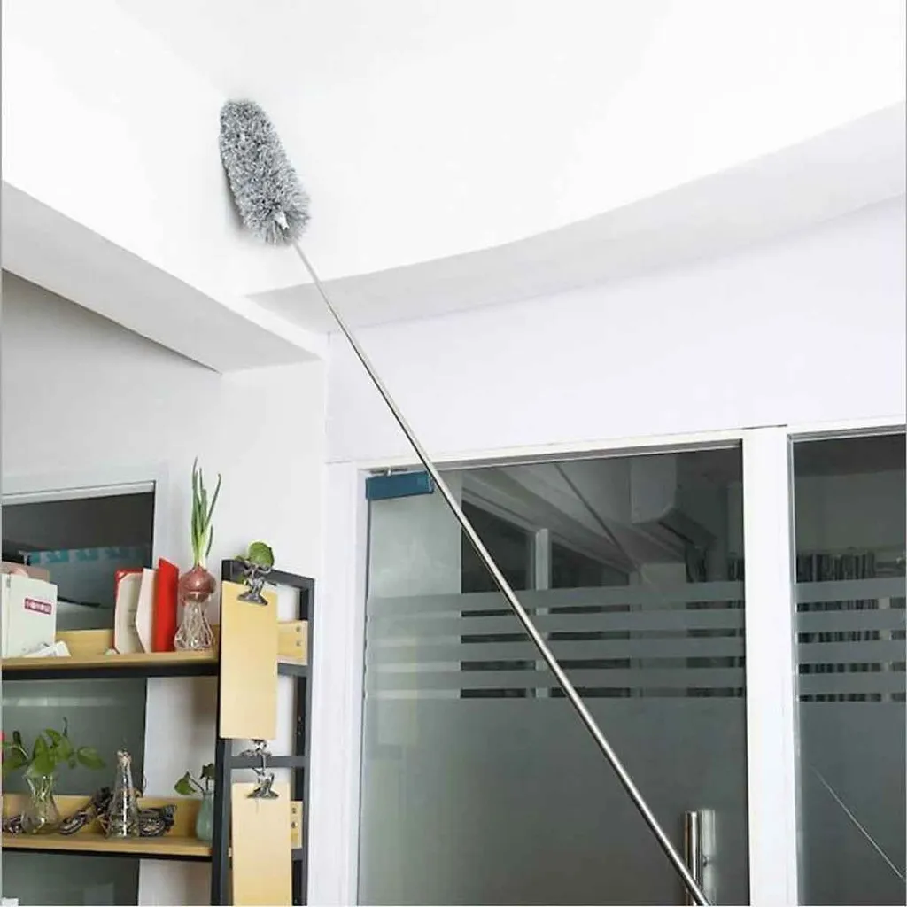 Chổi Quét Trần Nhà Uốn Dẻo Linh Hoạt Cán Dài Inox Cao Cấp - Su