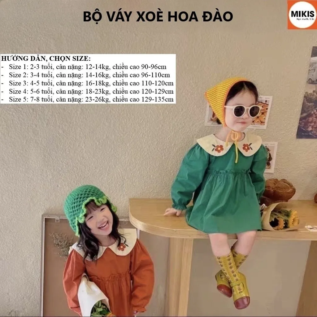 [giảm 50%] Bộ Váy Xòe Hoa Đào - Mikis
