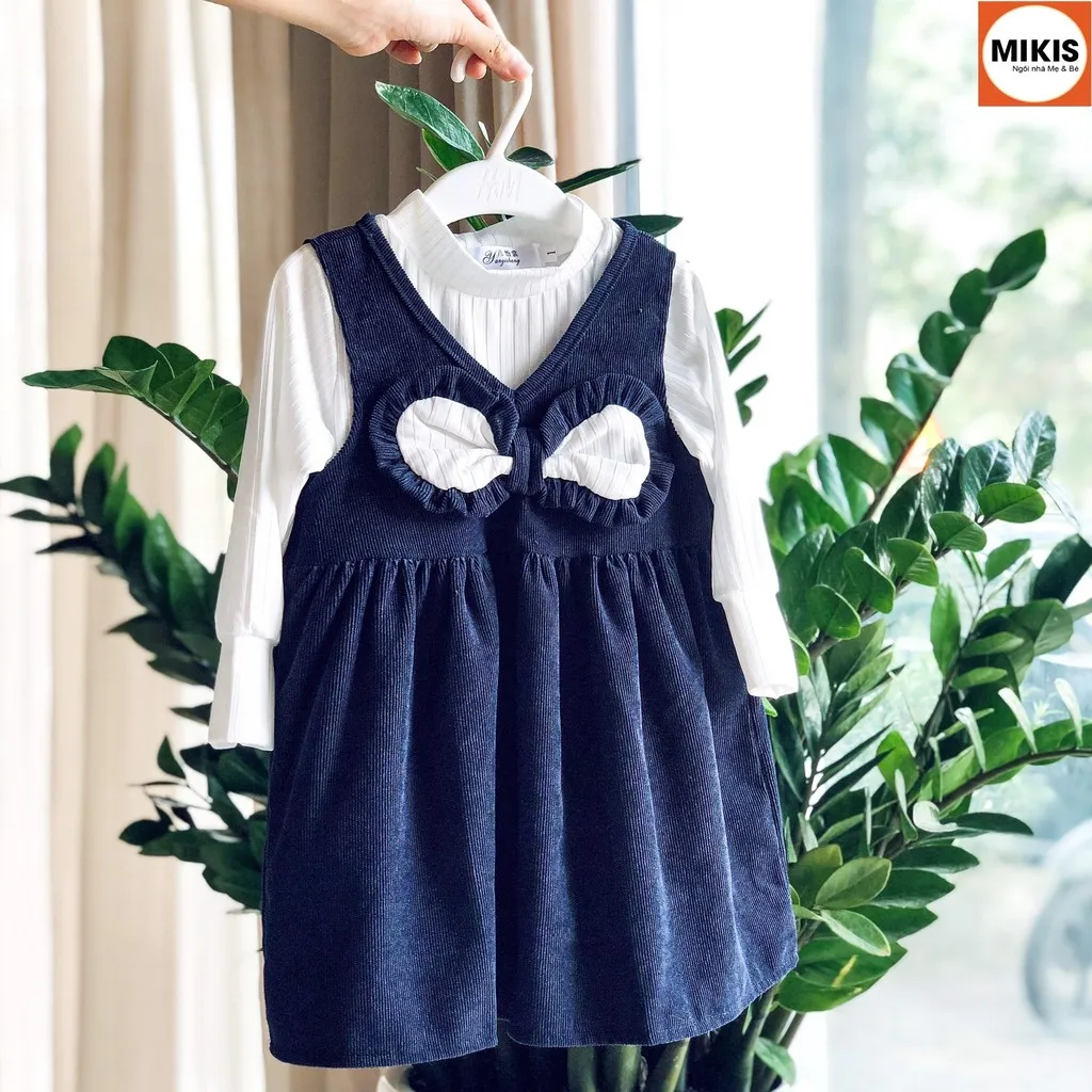 [giảm 50%] Bộ Váy Áo Yếm Nhung - Mikis