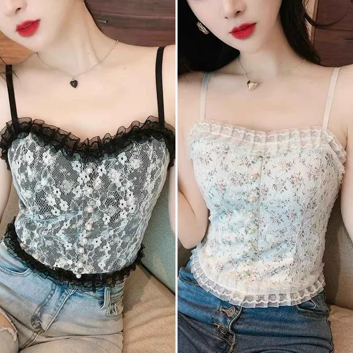 Áo Bra Ren Hoa Đính Ngọc - Diepchi Fashion