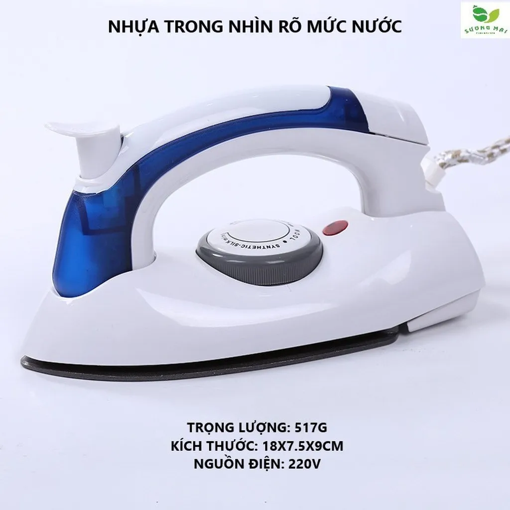 Bàn Là Hơi Nước Cầm Tay Mini, Nhỏ Gọn Tiện Dụng Hf258b - Sương Mai