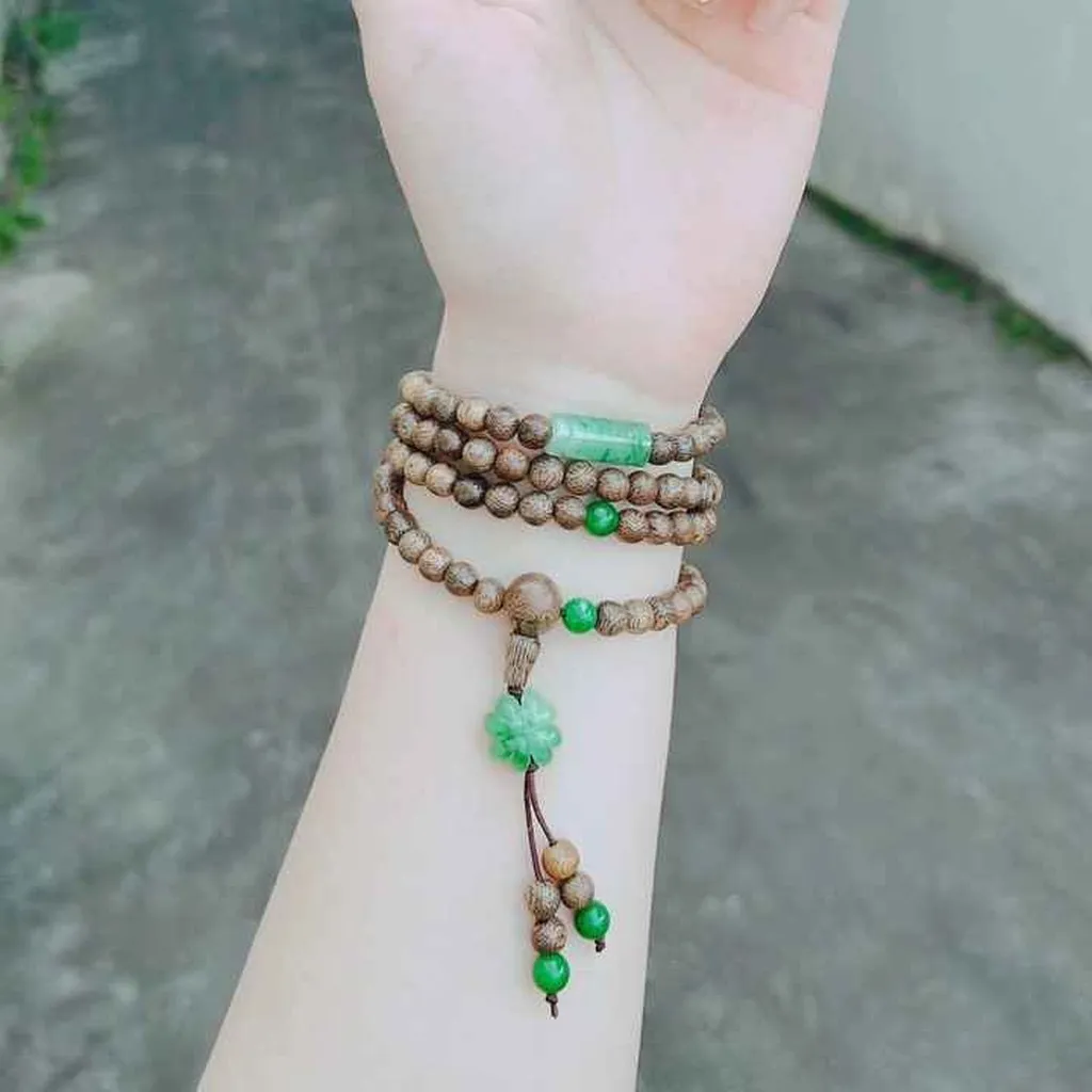 Alternative view of Vòng Tay Trầm Hương Tốc Phối Phụ Kiện Ngọc Cẩm Thạch Lý Thiên Nhiên - Thắng Giang
