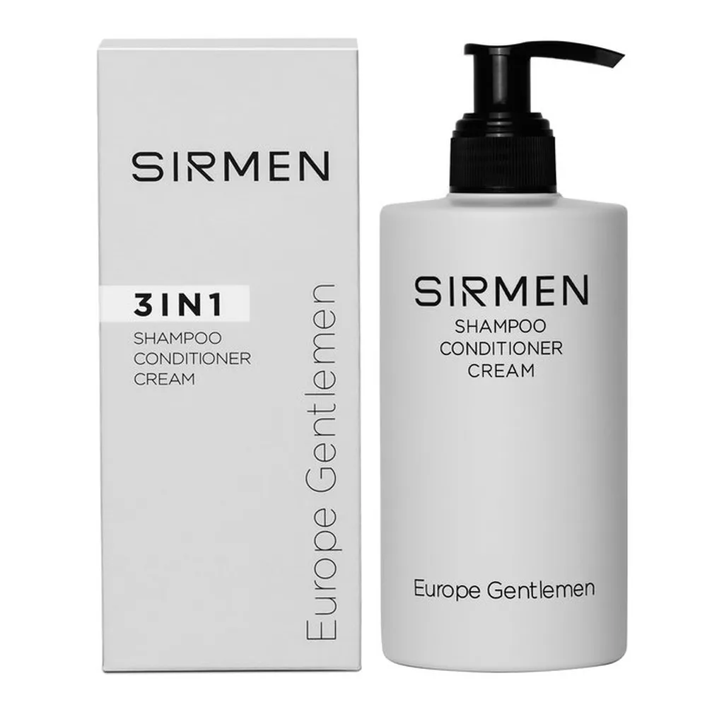 Dầu Gội Nam 3 In 1 Hương Nước Hoa Châu Âu Sirmen Europe Gentlemen Cao Cấp 320g Giúp Sạch Da Đầu, Tóc Chắc Khoẻ Chiết Xuất Bằng Công Nghệ Eu-nano Đậm Đặc Gấp 2 Lần
