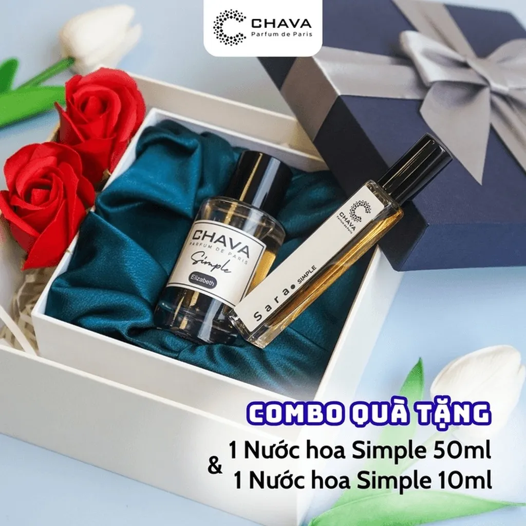 [combo Quà Tặng] 1 Nước Hoa Simple 50ml + 1 Nước Hoa Simple 10ml - Chava