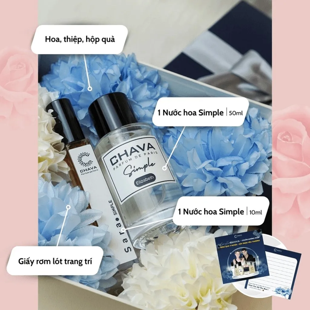 Alternative view of [combo Quà Tặng] 1 Nước Hoa Simple 50ml + 1 Nước Hoa Simple 10ml - Chava