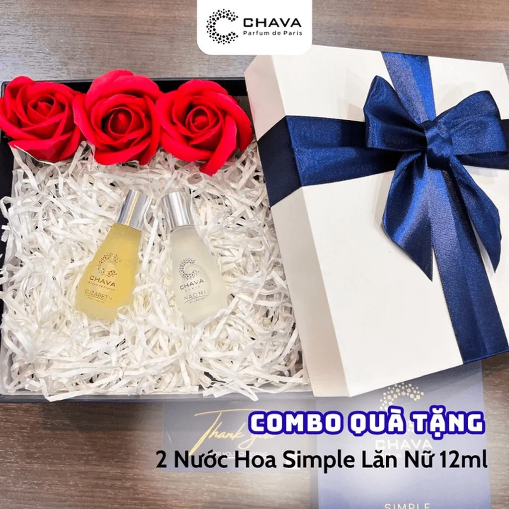 [combo Quà Tặng] 2 Chai Nước Hoa Chava Simple 12ml - Chava