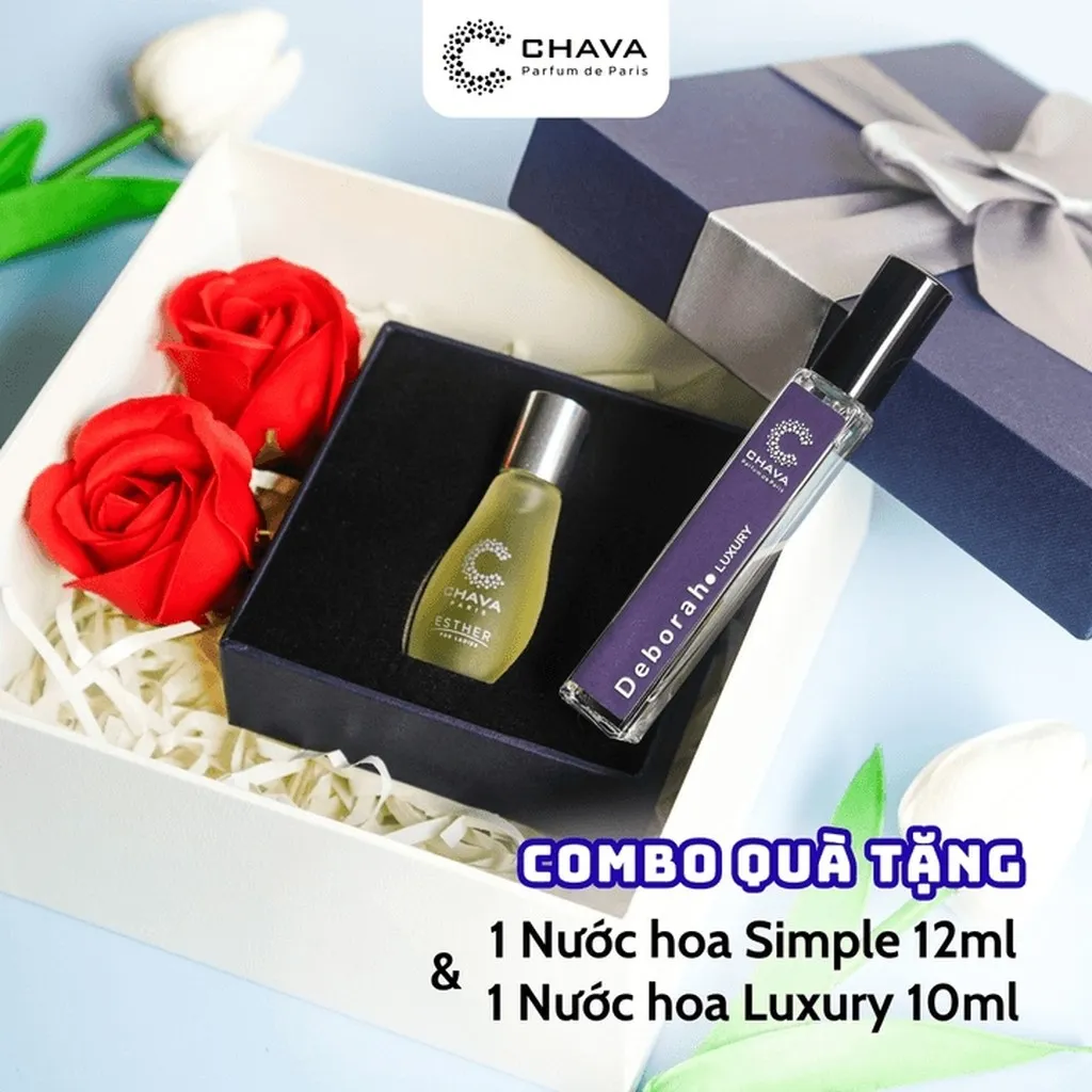 [combo Quà Tặng] 1 Nước Hoa Simple 12ml + 1 Nước Hoa Luxury 10ml - Chava