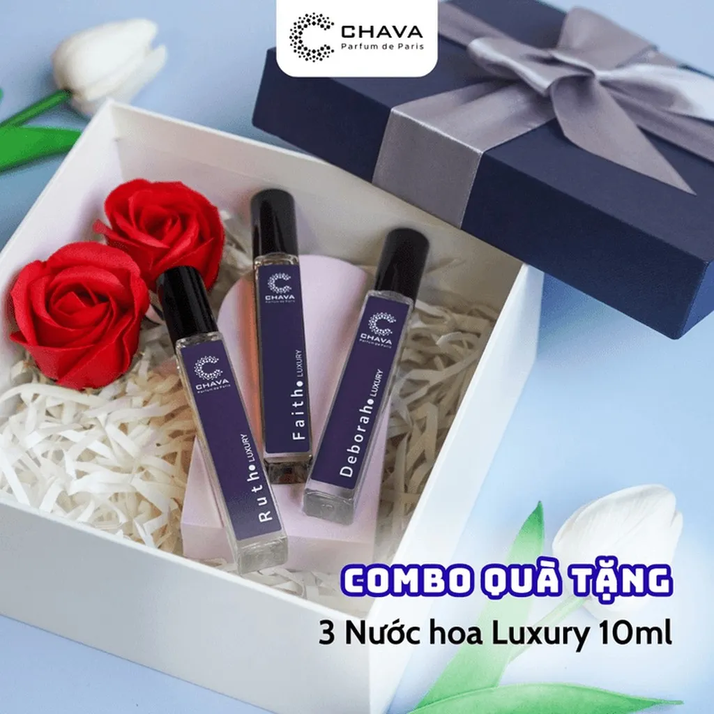 [combo Quà Tặng] 3 Nước Hoa Chava Luxury 10ml - Chava