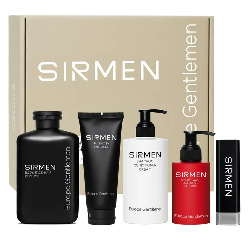 Giftbox Combo 5 London Eyes Sửa Tắm Nam 4 In 1, Dầu Gội Nam 3 In 1, Dung Dịch Vệ Sinh Nam 3 In 1, Sửa Rửa Mặt 2 In 1 Và Son Dưỡng Nam - Sirmen
