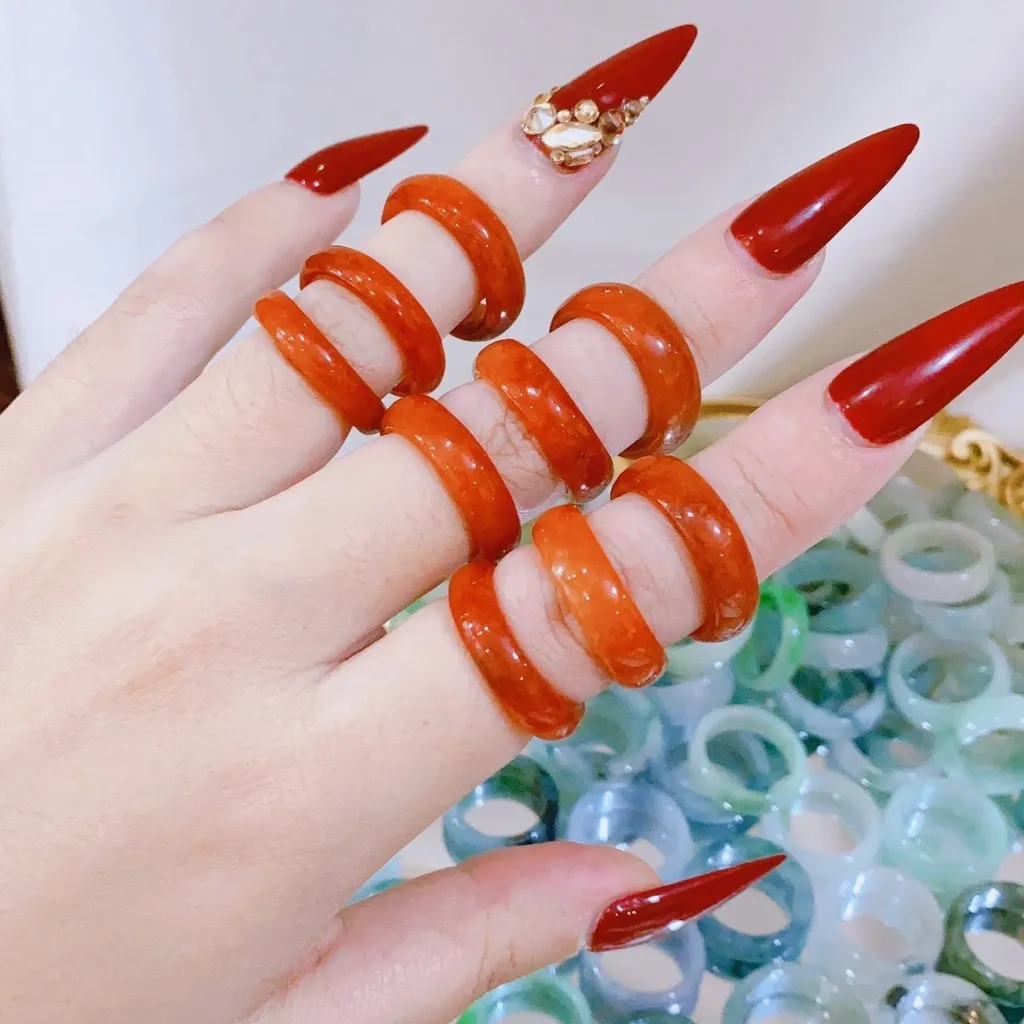 Nhẫn Ngọc Cẩm Huyết Thiên Nhiên - Thắng Giang
