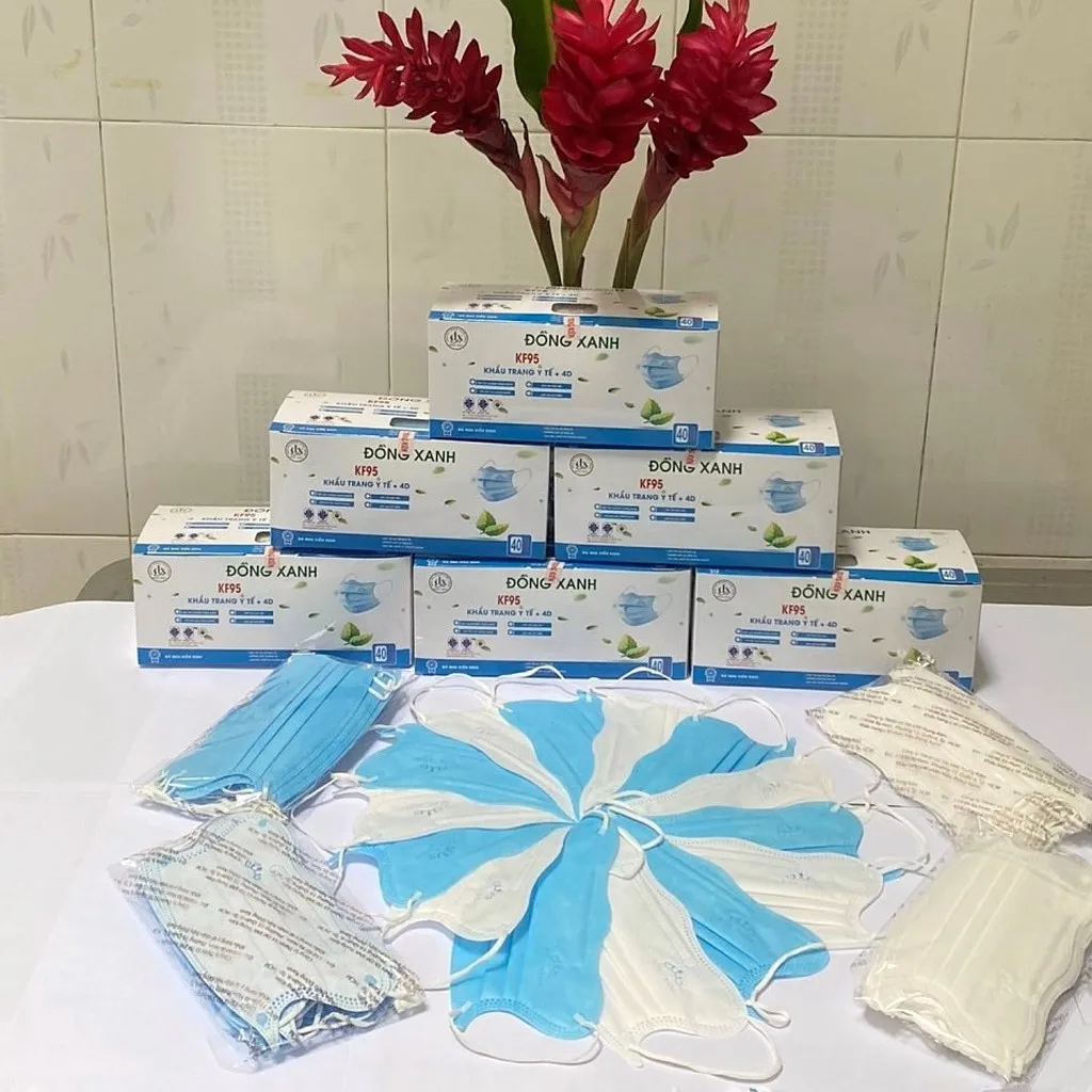 [thùng] Khẩu Trang Y Tế + 4d Con Cua (40 Cái/hộp, 25 Hộp/thùng) - Đồng Xanh Premium - Thùng 1000 Cái