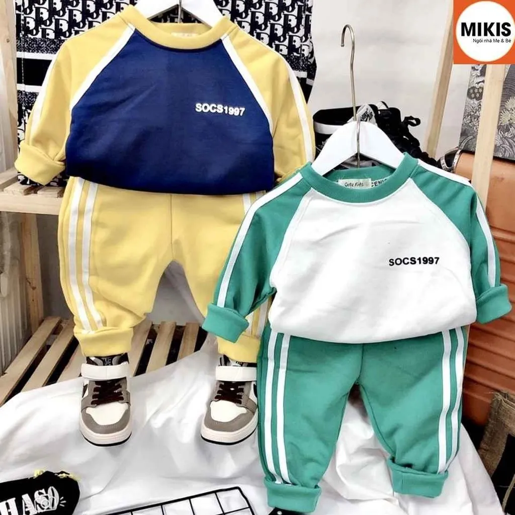 [giảm 50%] Bộ Quần Áo Nỉ Thể Thao Socs1977 - Mikis