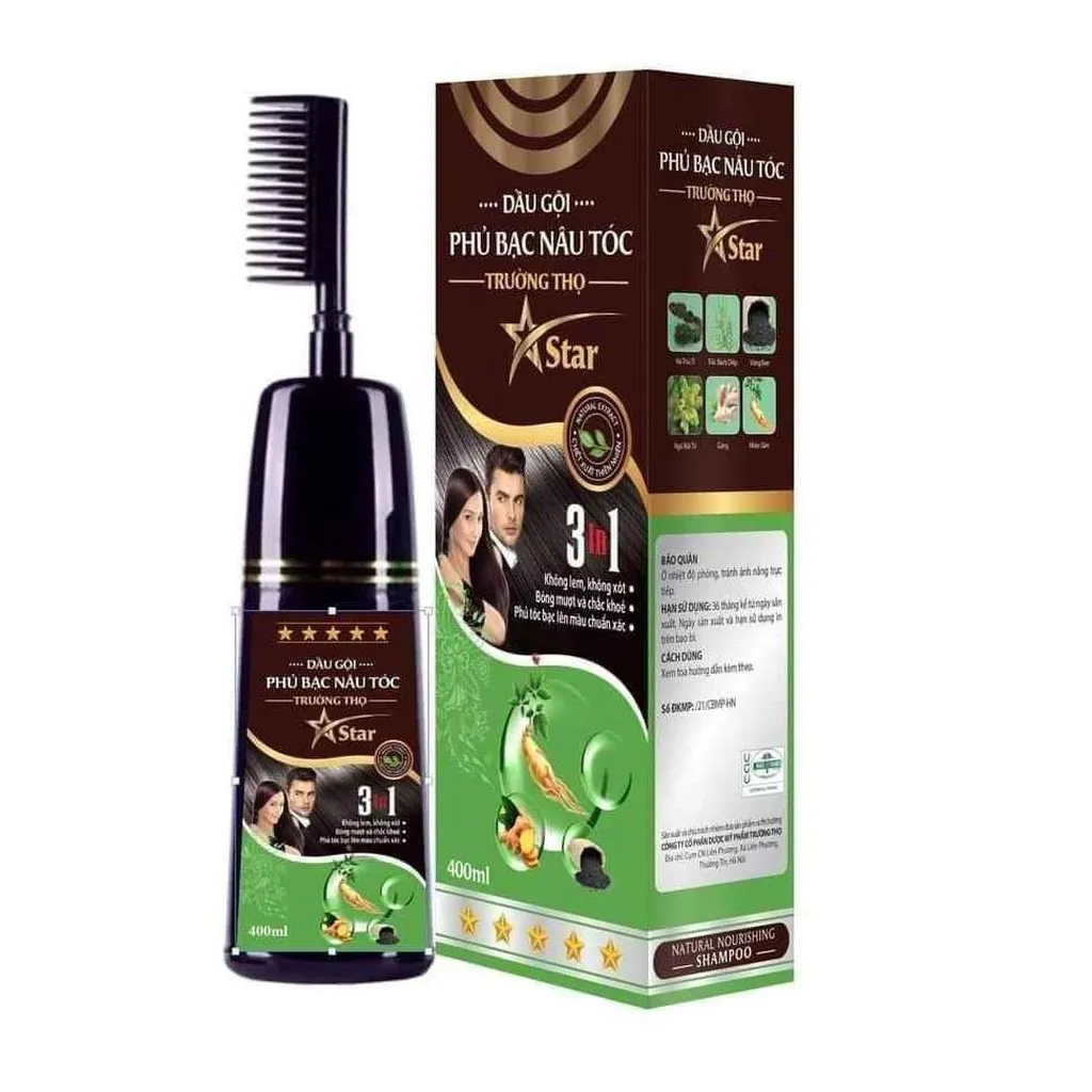 Dầu Gội Phủ Bạc Nâu Tóc 400ml - Dạ Thảo Liên