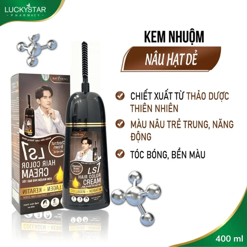 Alternative view of Kem Nhuộm Phủ Bạc Nâu Hạt Dẻ 400ml - Lucky Star