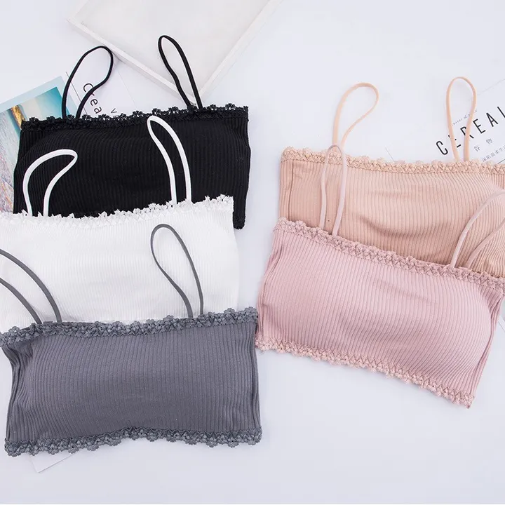 Áo Bra 2 Dây Vai, Gân Tăm Viền Ren - Diepchi Fashion