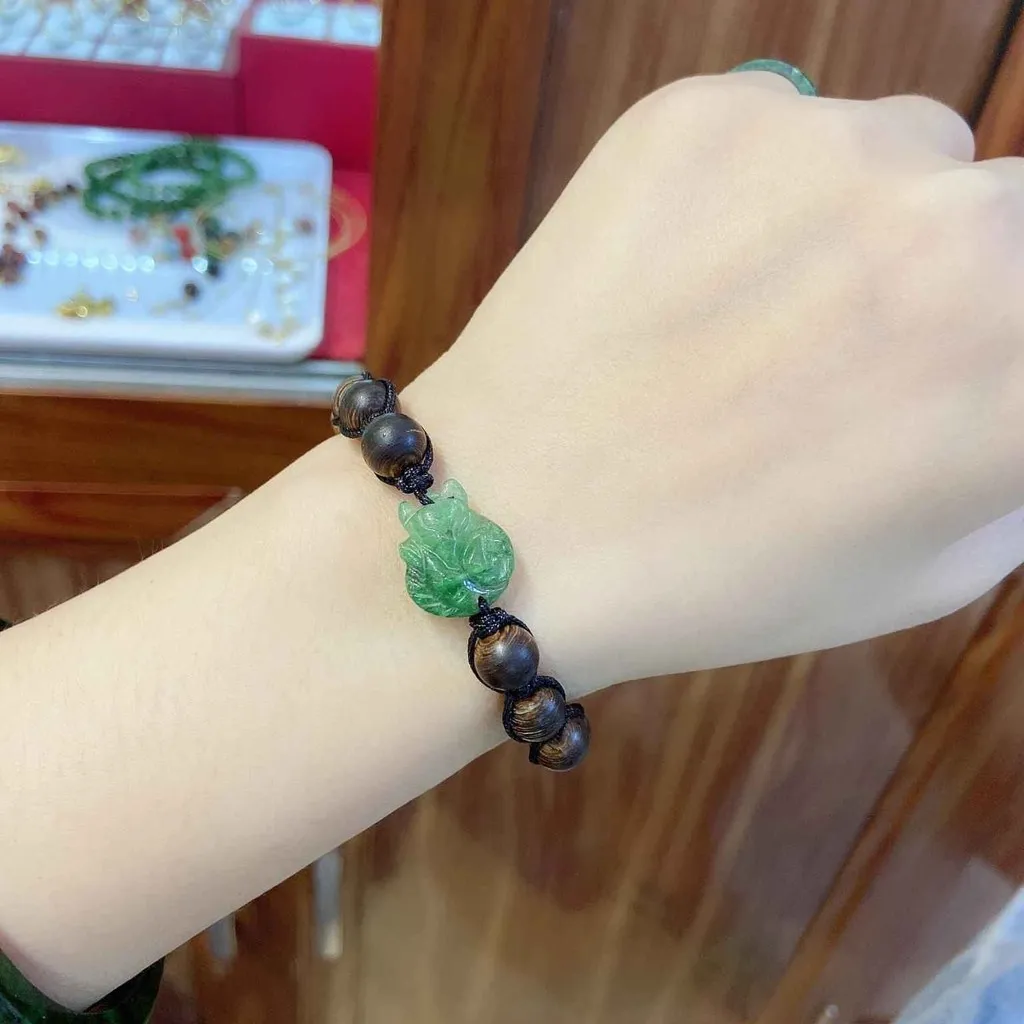 Vòng Tay Trầm Hương Sánh Chìm Tết Ngọc Cẩm Thạch Sơn Thuỷ Thiên Nhiên - Thắng Giang
