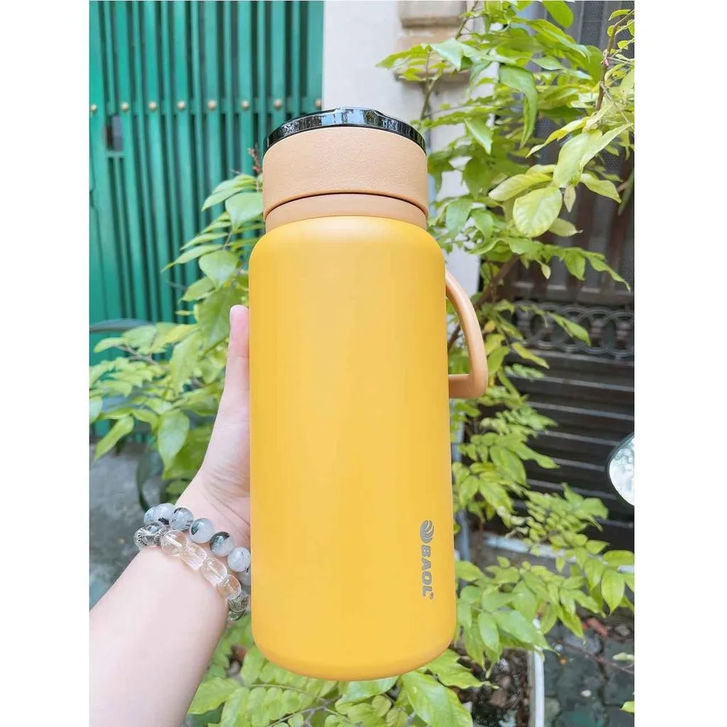 Bình Giữ Nhiệt Nhám Cao Cấp Có Lưới Lọc - Baol