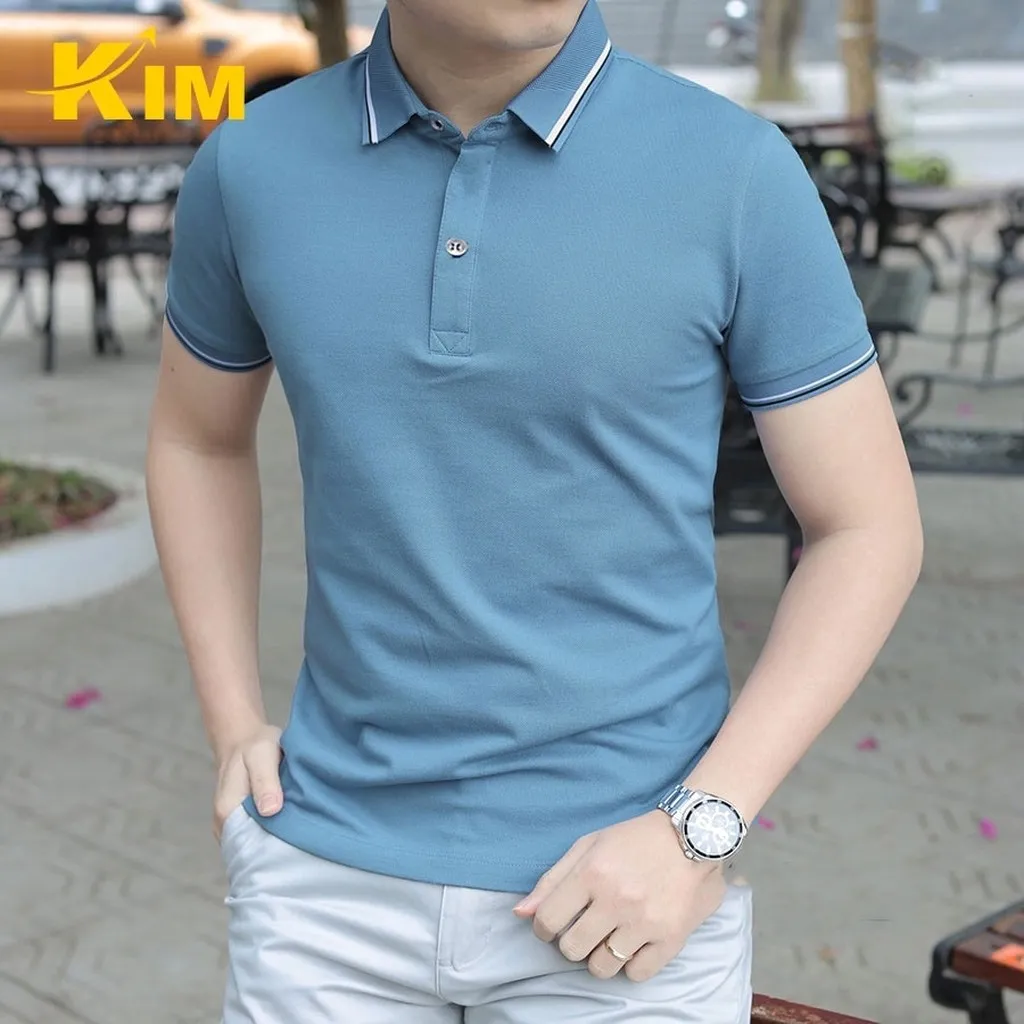 Alternative view of Áo Thun Nam Polo Phối Viền Cotton Mịn Mát - Kim