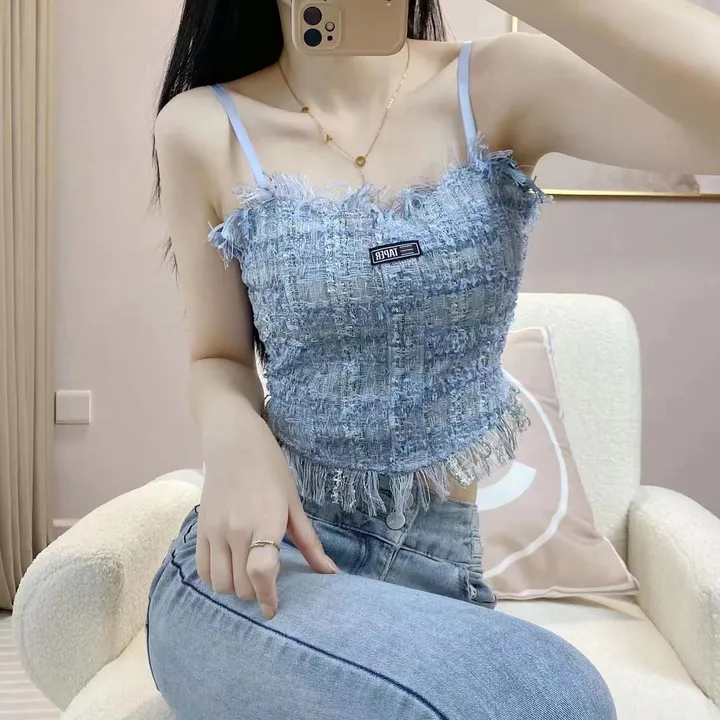 Alternative view of Áo Lót Bra Hai Dây Đệm Mút Kiểu Tua Rua Cá Tính - Vanass