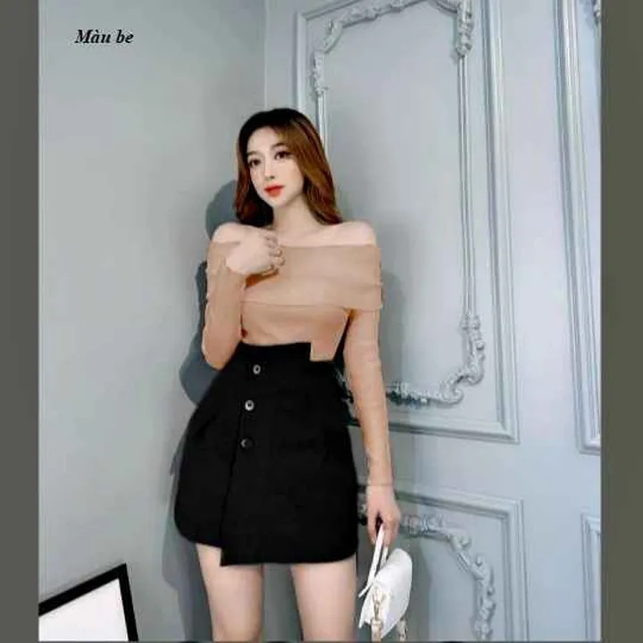 Alternative view of Áo Len Dài Tay Trễ Vai Cổ Thuyền Gợi Cảm - Diepchi Fashion