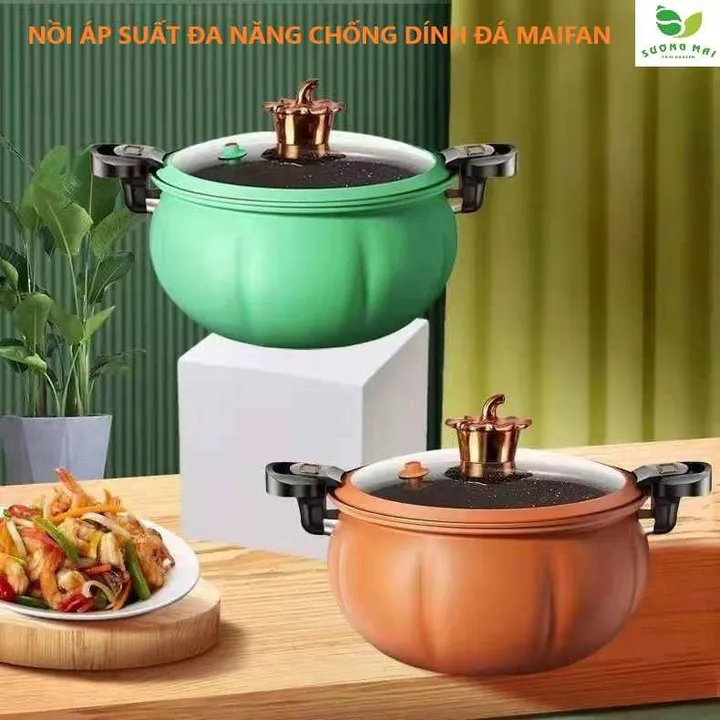 Nồi Áp Suất Đa Năng Bí Ngô Chống Dính Đá Maifan - Sương Mai