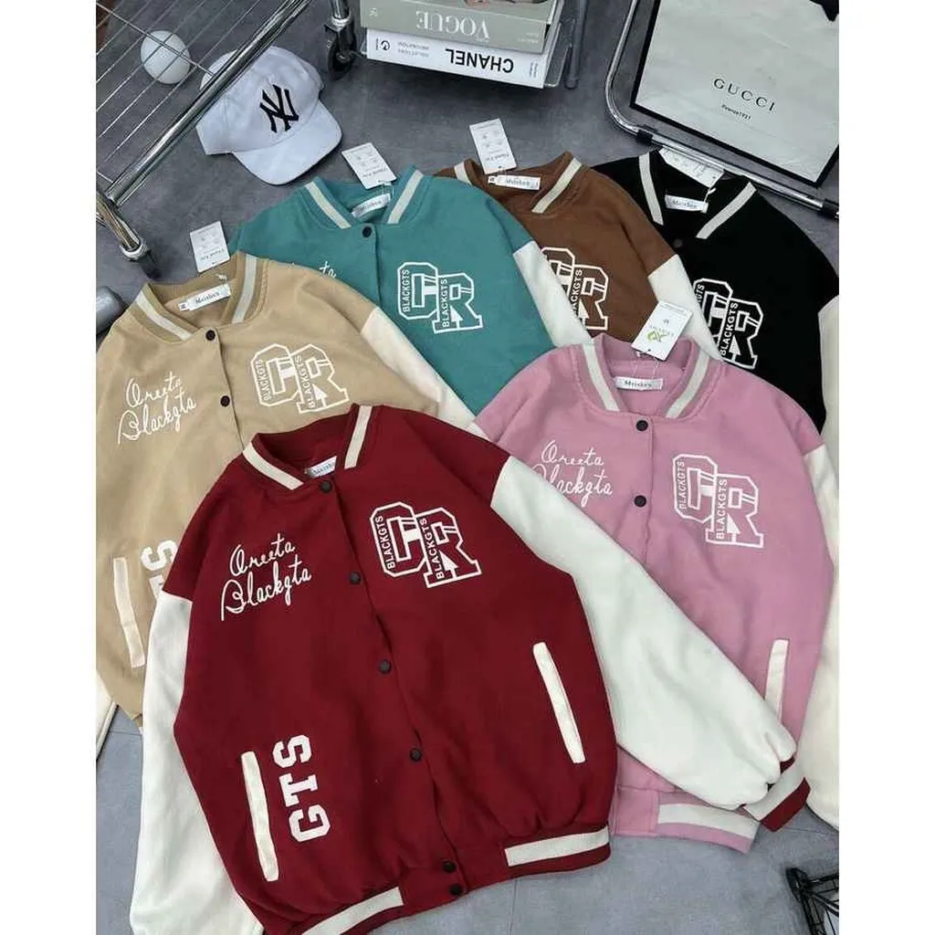 Áo Khoác Bomber Cr Chất Nhung 2 Lớp Cao Cấp - Diepchi Fashion