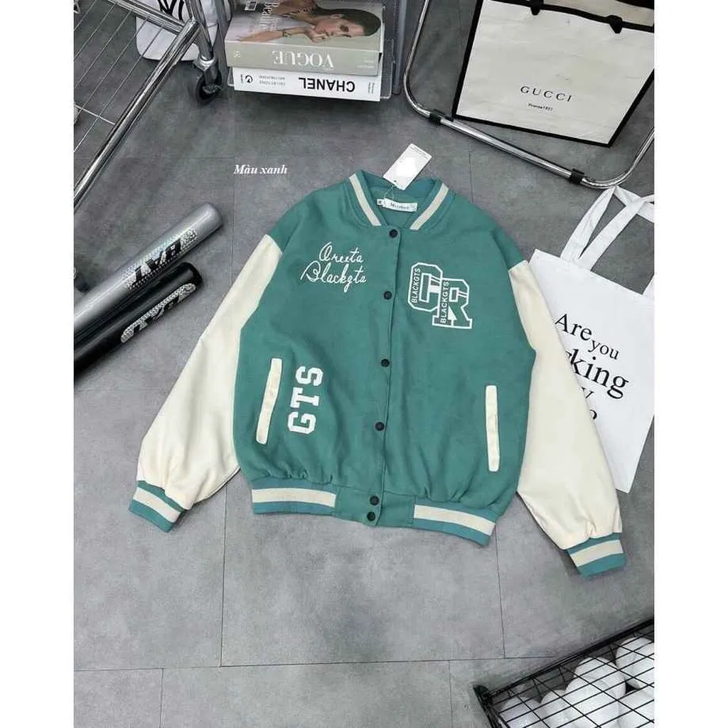 Alternative view of Áo Khoác Bomber Cr Chất Nhung 2 Lớp Cao Cấp - Diepchi Fashion