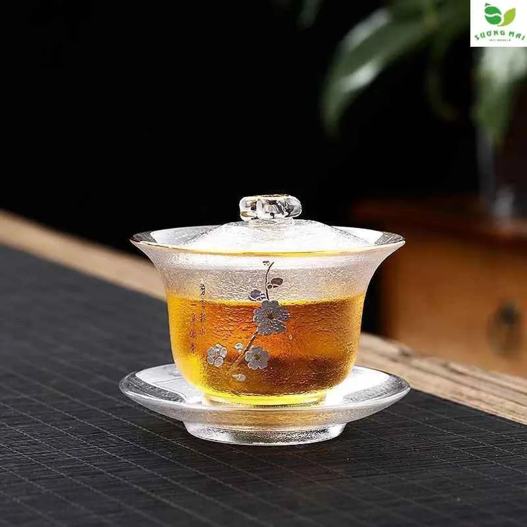 Chén Khải Cây Trúc Và Hoa Đào 200ml - Sương Mai
