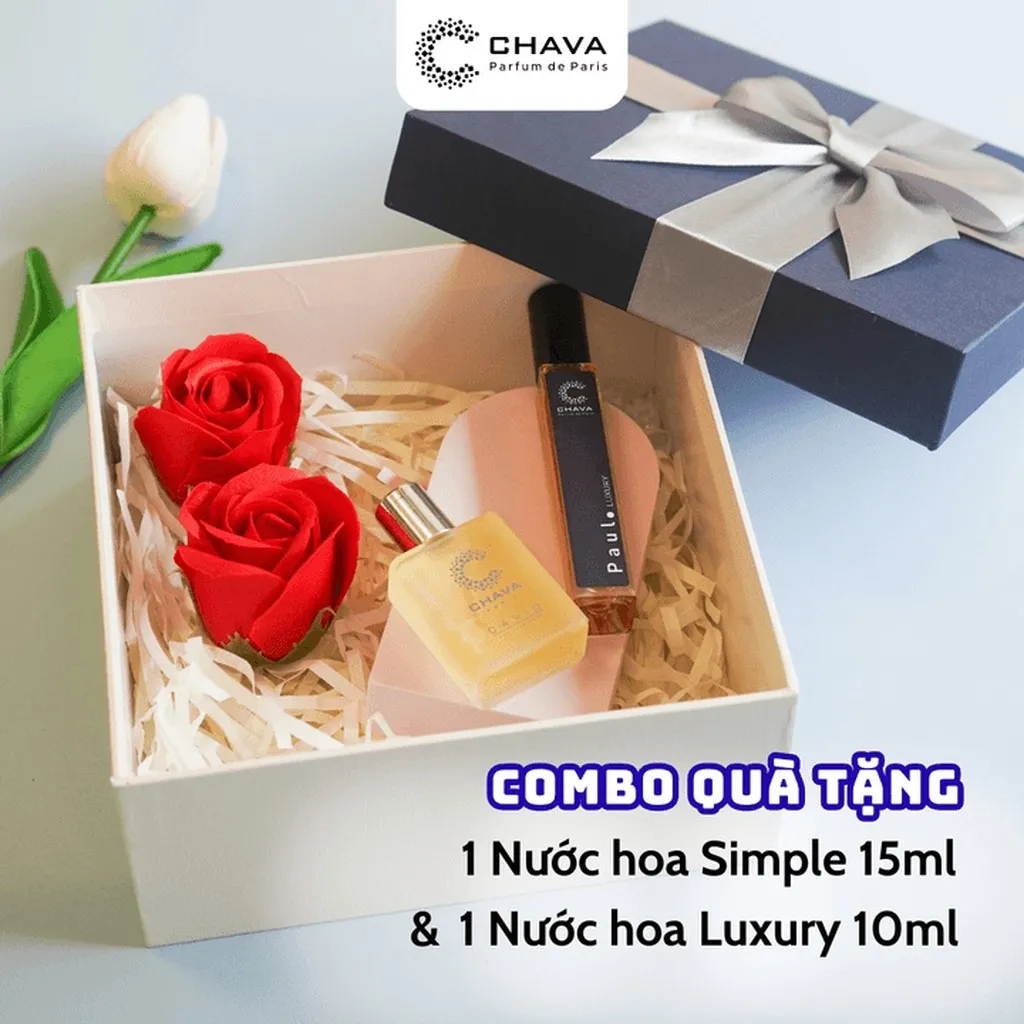 [combo Quà Tặng] 1 Chava Luxury 10ml + 1 Chava Simple 15ml - Chava