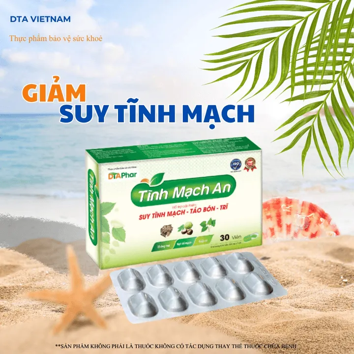 Viên Uống Tĩnh Mạch An Hỗ Trợ Cải Thiện Suy Tĩnh Mạch Táo Bón Trĩ Hộp 30 Viên