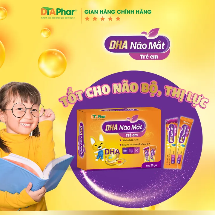 Alternative view of Thạch Dha Não Mắt Hỗ Trợ Tăng Đề Kháng Tốt Cho Não Bộ Thị Lực Cho Bé Hộp 20 Gói