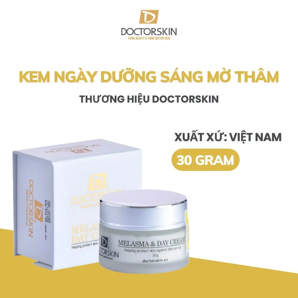 Kem Ngày Dưỡng Sáng Mờ Thâm Nám Melasma & Day Cream Doctorskin 30g