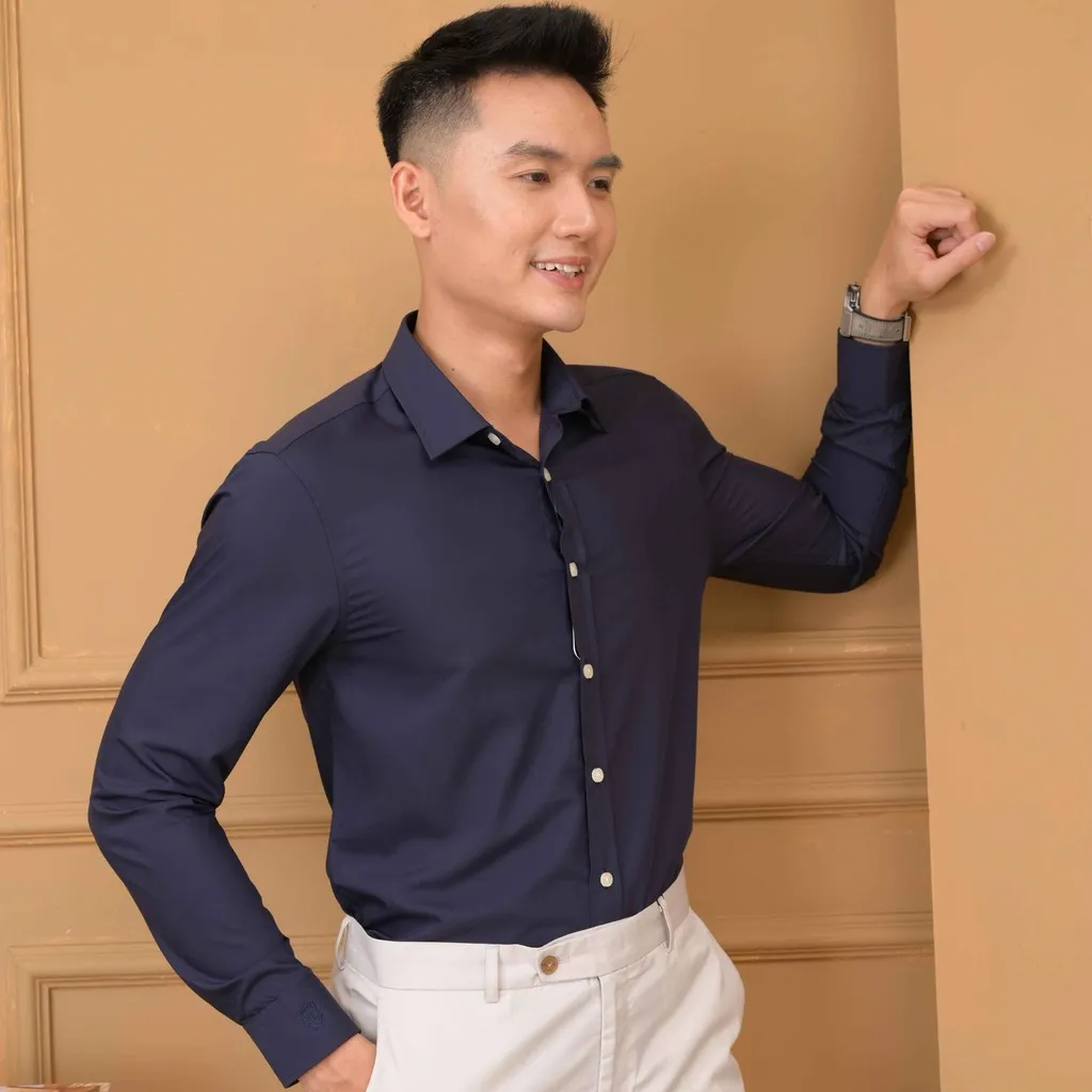 Alternative view of Áo Sơ Mi Slimfit Dài Tay Navy - Aligro