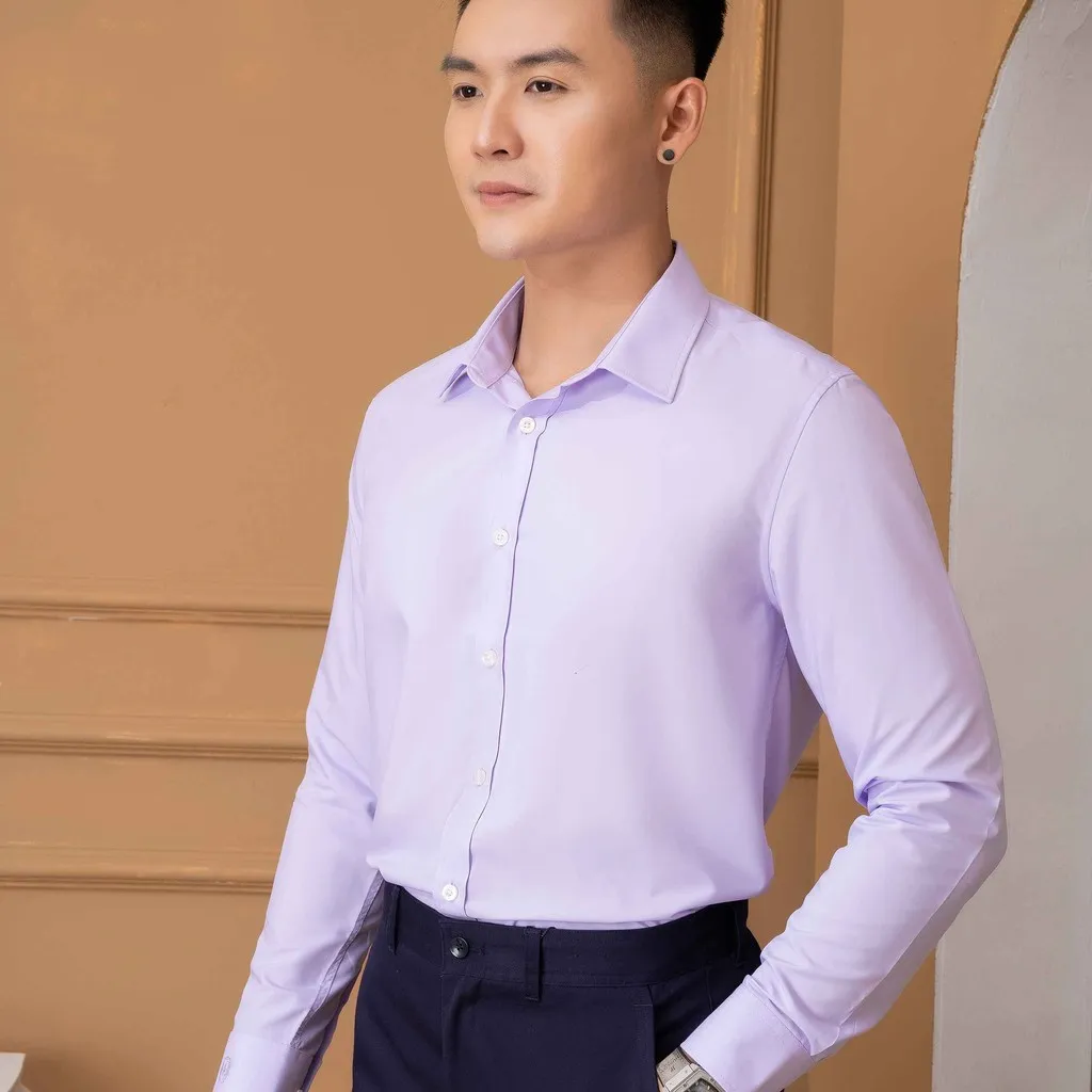 Alternative view of Áo Sơ Mi Slimfit Dài Tay Tím Khoai Môn - Aligro
