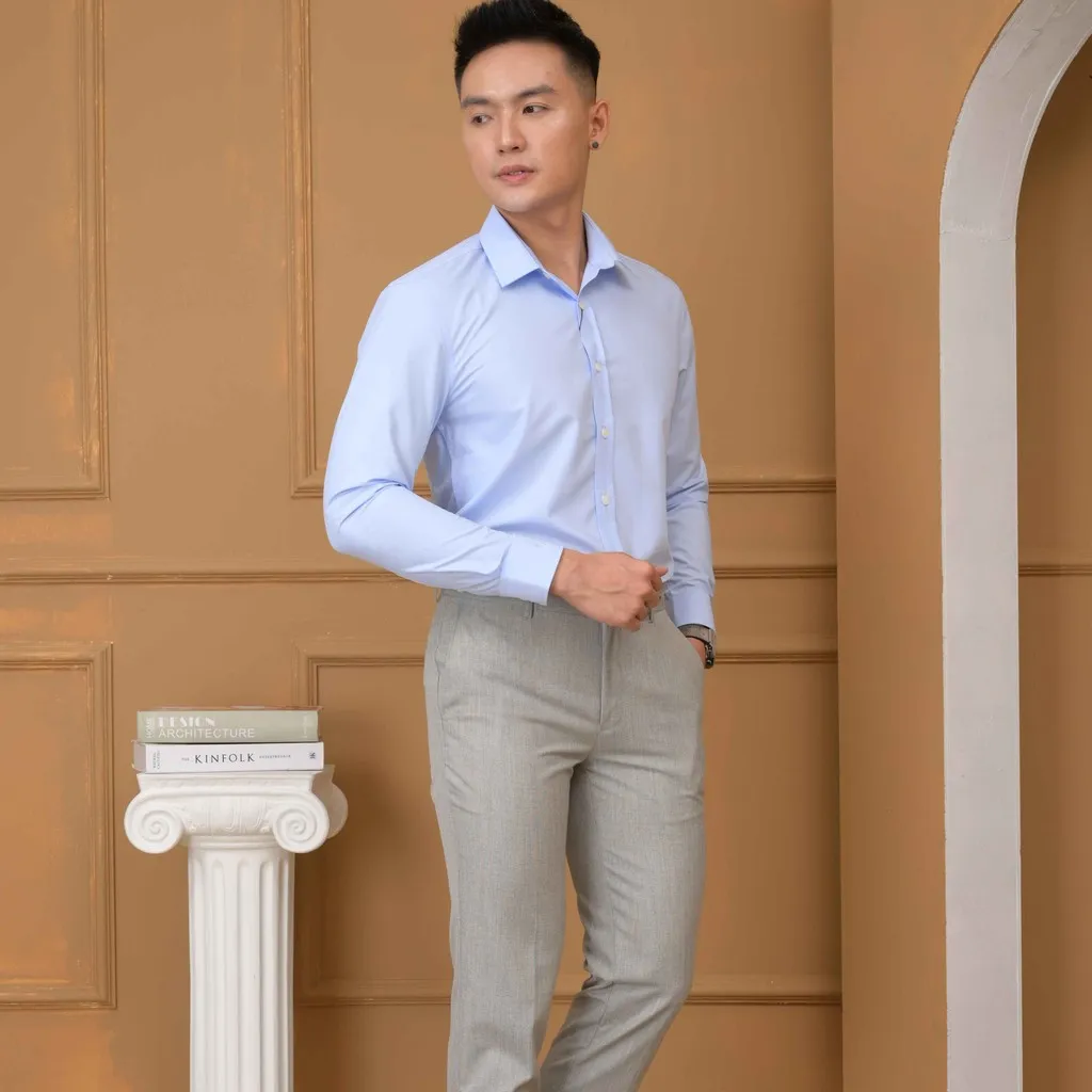 Alternative view of Áo Sơ Mi Slimfit Dài Tay Xanh Biển - Aligro