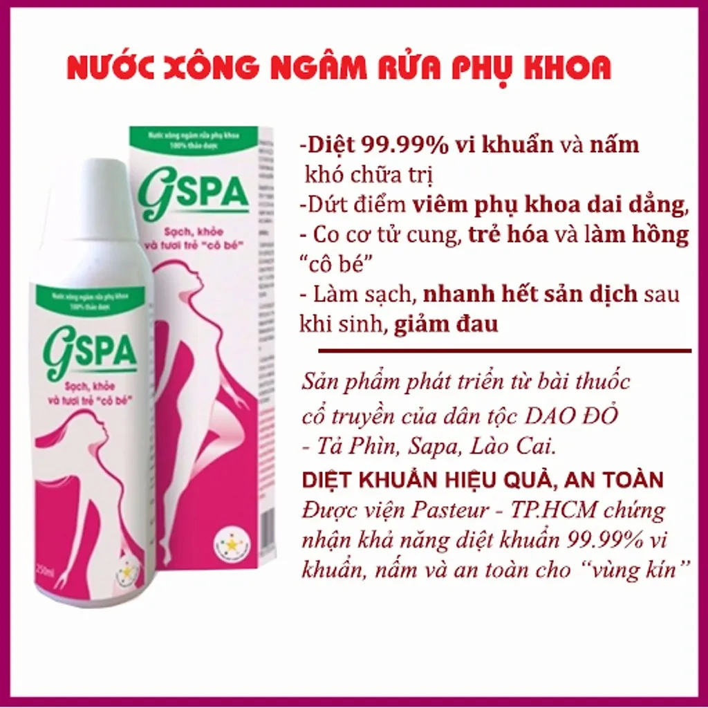 Alternative view of Nước Xông Ngâm Rửa Phụ Khoa 250ml - Gspa