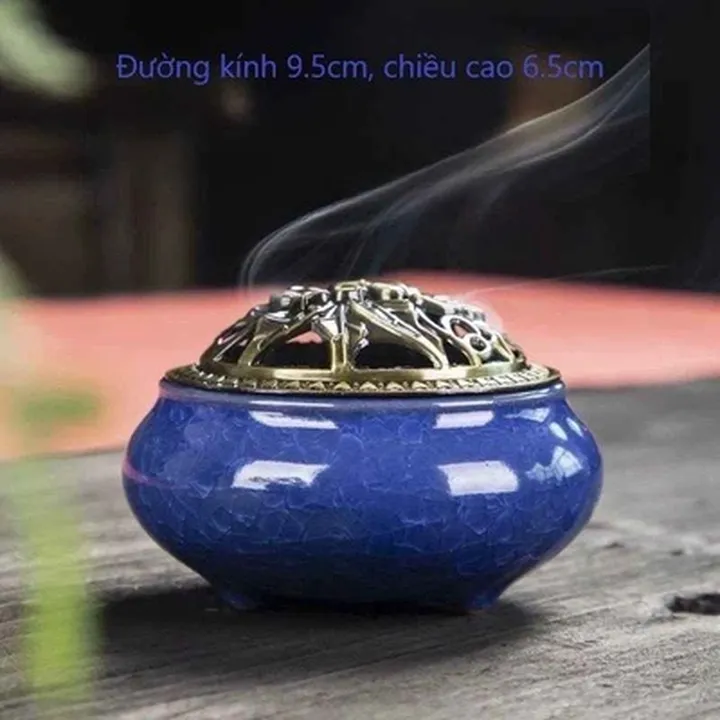 Lư Hương Đốt Trầm Sứ - Sương Mai