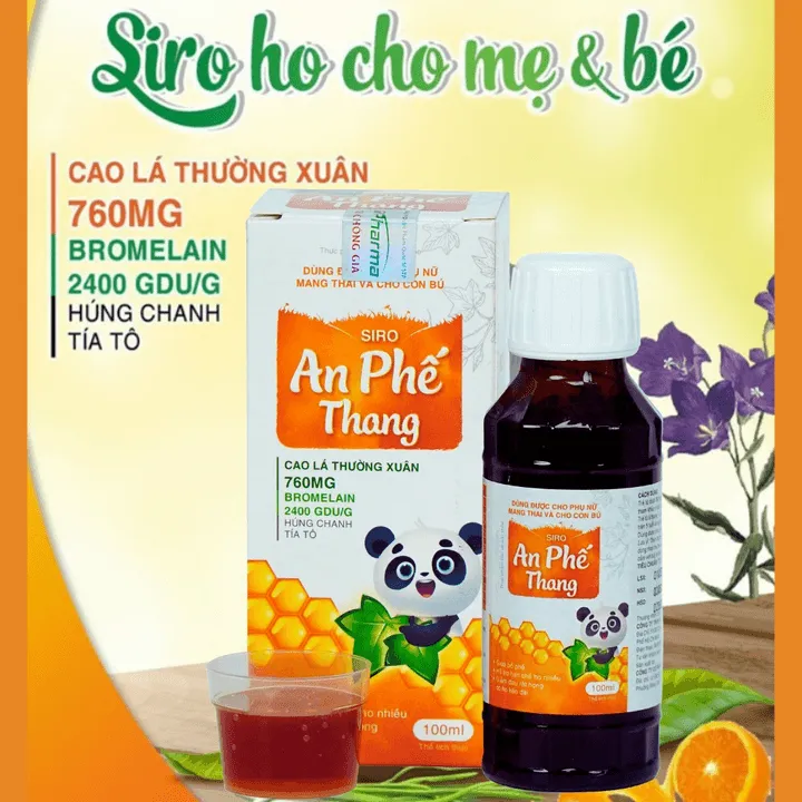 Alternative view of Siro An Phế Thang Hỗ Trợ Giảm Tăng Tiết Đờm Ho Nhiều Đau Rát Họng Khản Tiếng Do Viêm Họng Chai 100ml