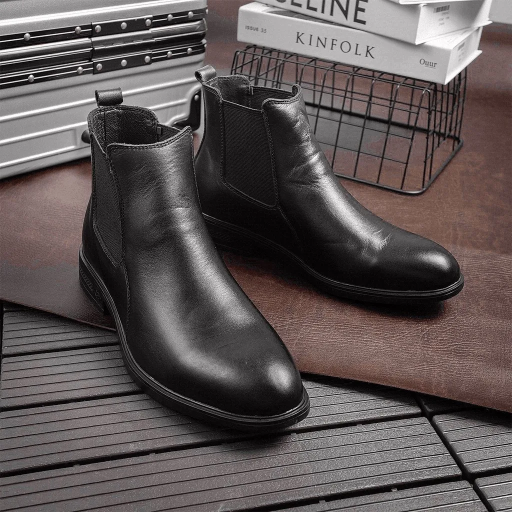 Giày Chealsea Boots Nam Cao Cổ Chất Da Bò Đẹp Cao Cấp Cb547 - Giày Nam Online