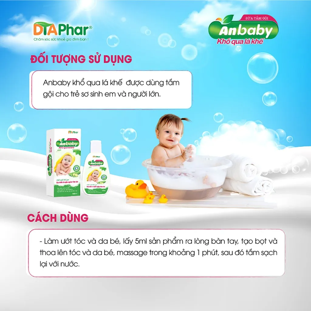 Alternative view of Sữa Tắm Gội Anbaby Khổ Qua Lá Khế Giúp Làm Dịu Mát Và Ngăn Ngừa Rôm Sảy Duy Trì Độ Ẩm Chai 100ml