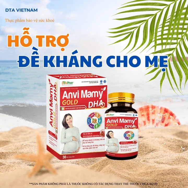 Viên Uống Anvi Mamy Dha Gold Hõ Trợ Bổ Sung Và Khoáng Chất Cho Phụ Nữ Mang Thai Tăng Đè Kháng Giảm Mệt Mỏi Hộp 30 Viên